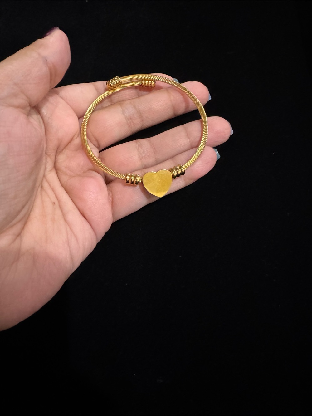 14K Yellow Gold Vermeil Memorial Urn Bracelet – Keepsake Jewelry – Heart Urn
